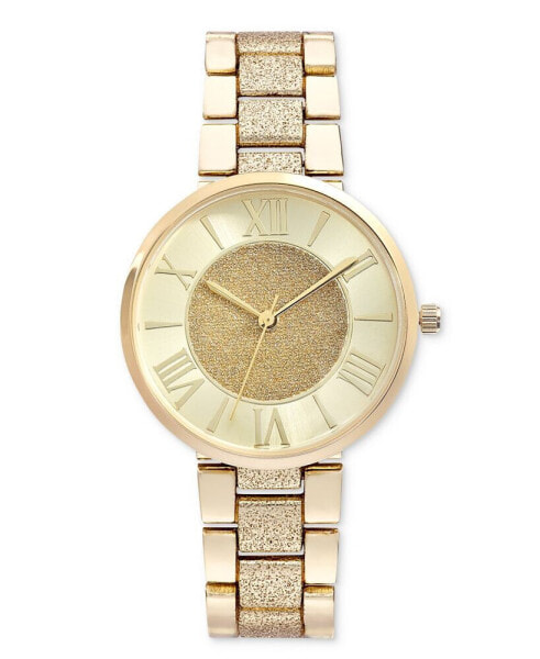 Часы INC Glitter Gold-Tone Watch 36mm