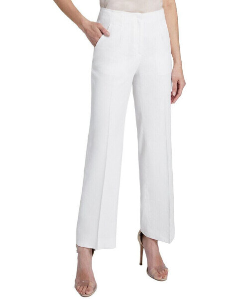 Santorelli Sona Linen-Blend Cropped Pant Women's