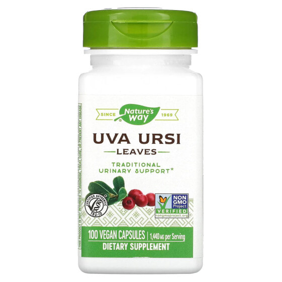 Uva Ursi, Leaves, 1,440 mg, 100 Vegan Capsules (480 mg per Capsule)