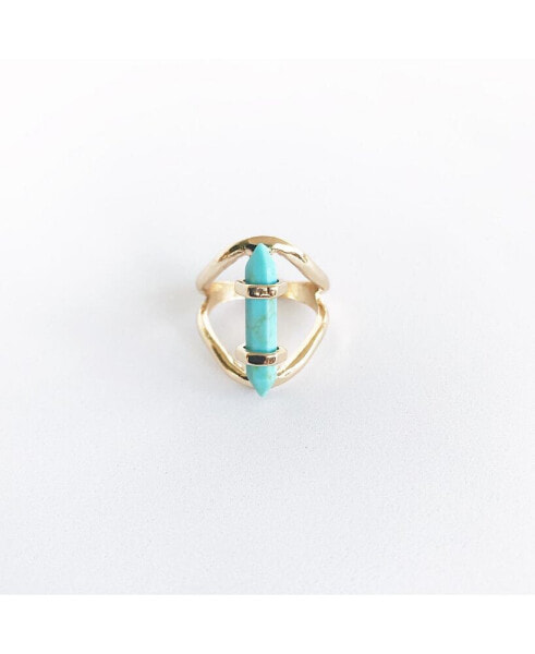 Sanctuary Project by Semi Precious Turquoise Crystal Ring Gold