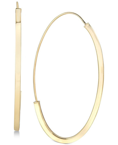 Threader Hoop Earrings in 14k Gold