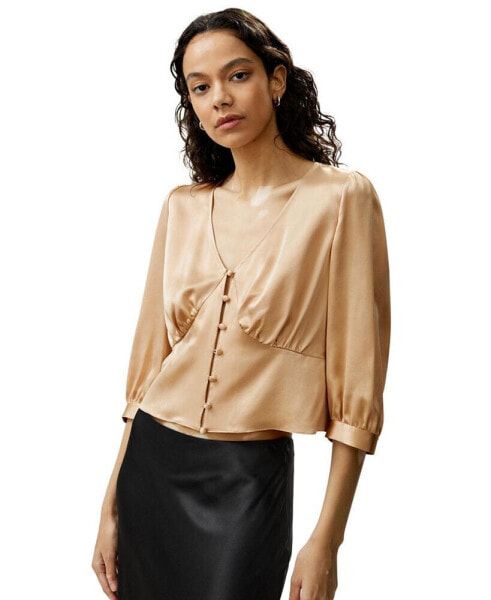 Блузка LilySilk модель Retrо в стиле корсет для женщин