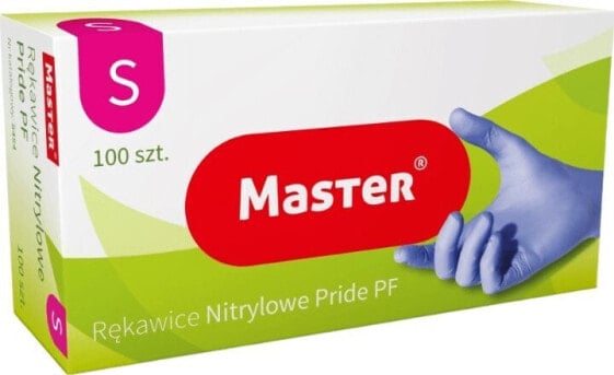 Master Master Niebieskie Rękawiczki Nitrylowe S 100 Sztuk