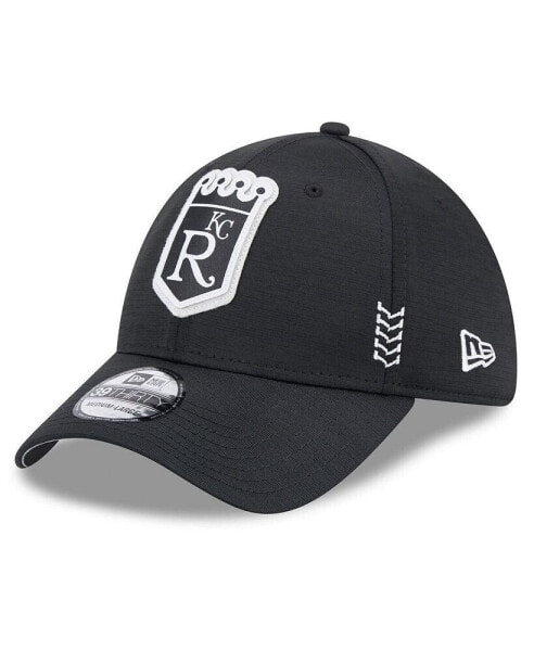 Men's Black Kansas City Royals 2024 Clubhouse 39THIRTY Flex Fit Hat