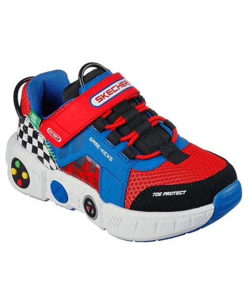 Little Kids Game Kicks- Gametronics Adjustable Strap Casual Sneakers from Finish Line