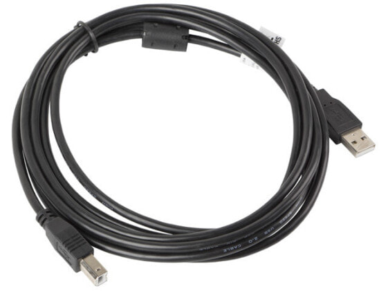 Кабель USB 2.0 Lanberg CA-USBA-11CC-0030-BK - 3 м - USB A - USB B - 480 Mбит/с - черный
