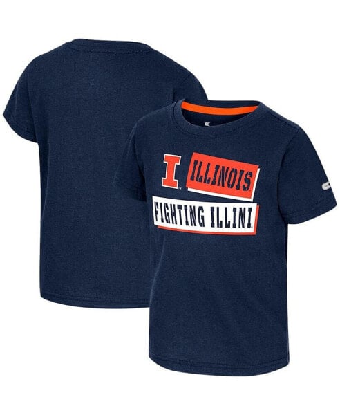 Toddler Boys and Girls Navy Illinois Fighting Illini No Vacancy T-shirt