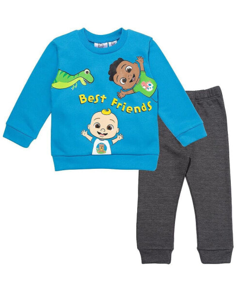 Baby Boys JJ Kiki Cat Mochi Cody Sweatshirt and Jogger Pants Set to