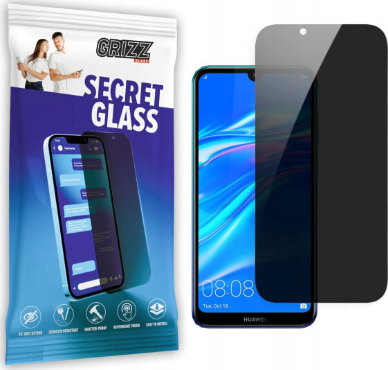 GrizzGlass Szkło prywatyzujące GrizzGlass SecretGlass do Huawei Y7 2019