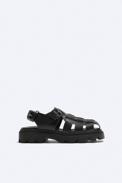 Chunky cage sandals
