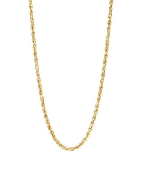 Glitter Double Rope Link 20" Chain Necklace (3-3/4mm) in 14k Gold