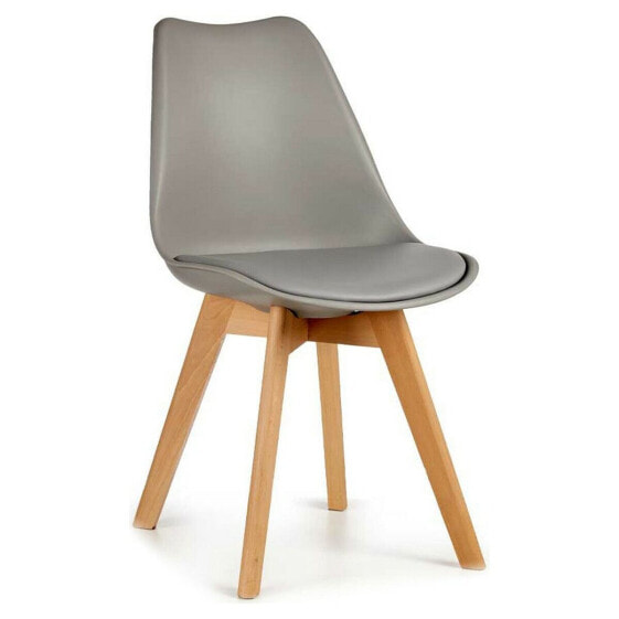 Обеденный стул Серый Светло-коричневый Деревянный Пластик (48 x 43 x 82 cm)