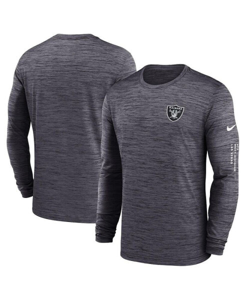 Men's Black Las Vegas Raiders Velocity Long Sleeve T-shirt