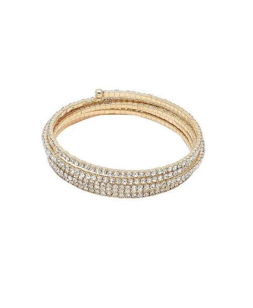 Women's Gold Embellished Swirl Bracelet