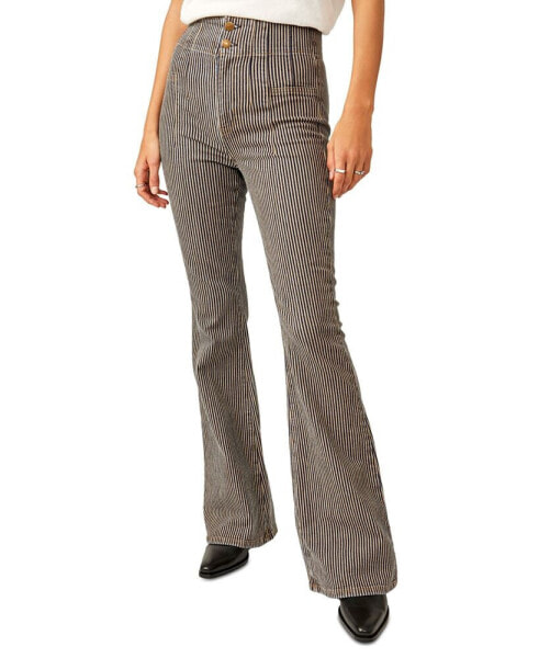 Women's Cotton-Blend Jayde Flare Railroad Jeans