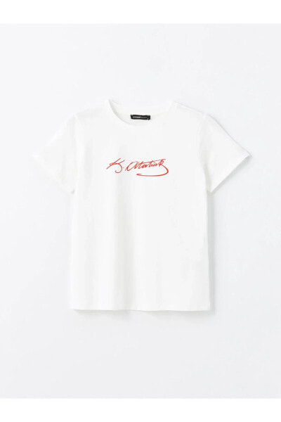 Футболка LC WAİKİKİ Atatürk Signature Kısa Kollu Tee