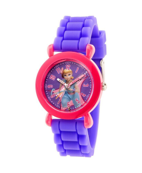 Girl's Disney Toy Story 4 Bo Peep Purple Plastic Time Teacher Strap Watch 32mm