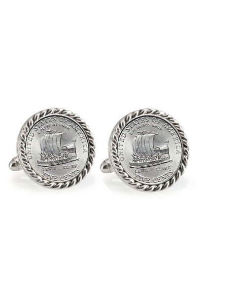 2004 Keelboat Rope Bezel Coin Cuff Links