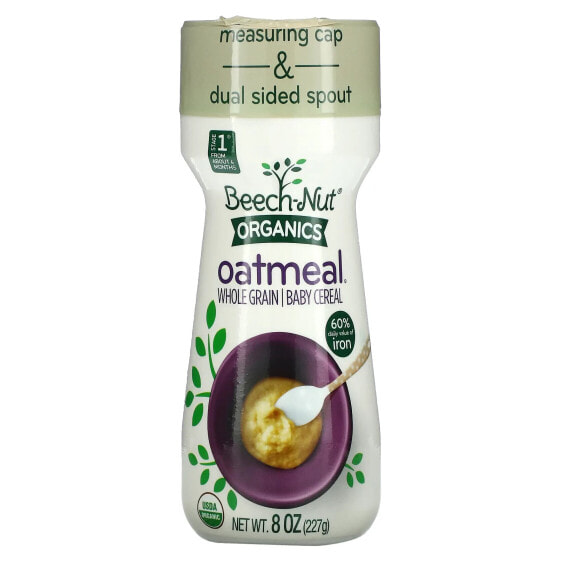 Organics Oatmeal, Whole Grain Baby Cereal, Stage 1, 8 oz (227 g)