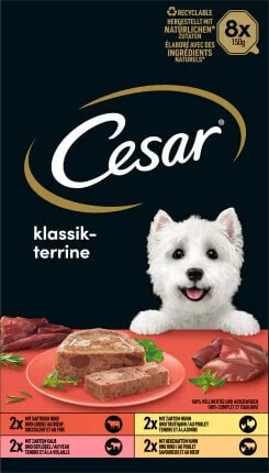 Nassfutter Hund Klassiker Selektion Multipack (8x150 g), 1,2 kg