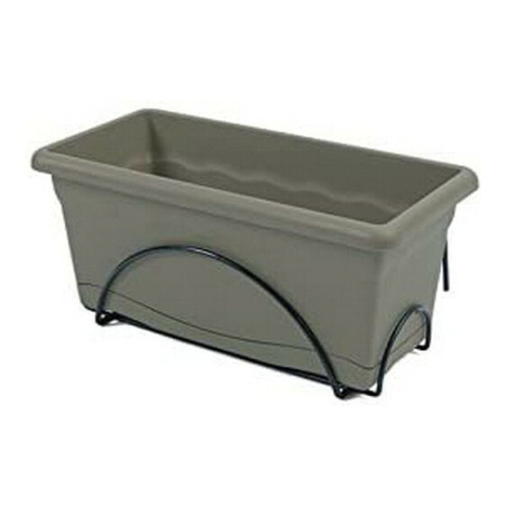 Plant pot for Railings Plastiken Terra 40 x 24 x 18 cm Taupe Injected