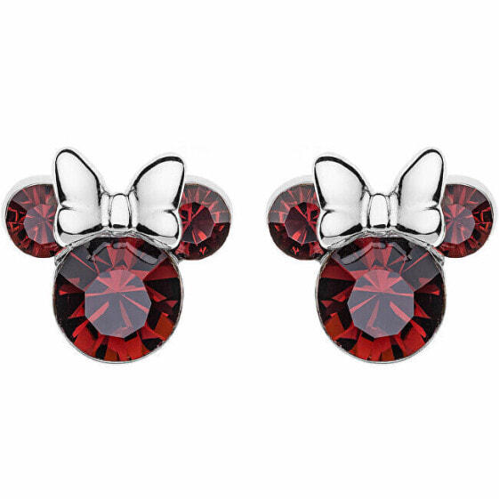 Glittering silver Minnie Mouse stud earrings ES00013SJANL.CS