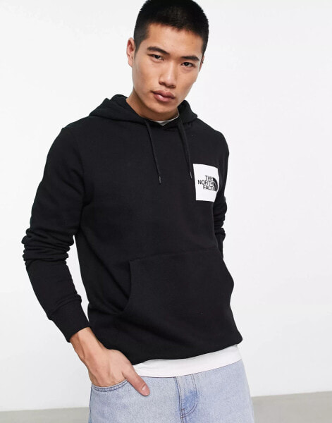 The North Face Fine logo fleece hoodie in black