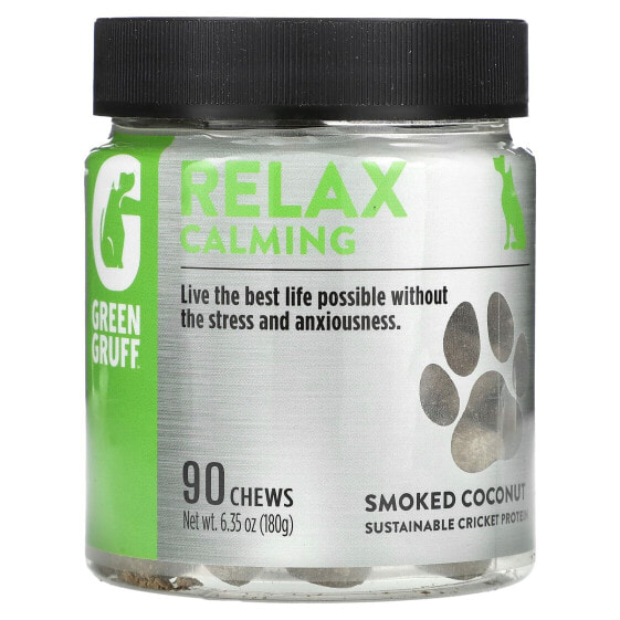 Green Gruff, Relax Calming, копченый кокос, 90 жевательных таблеток, 180 г (6,35 унции)