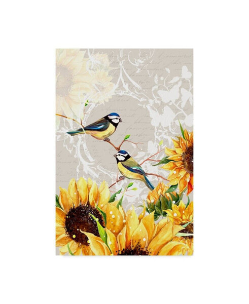 Irina Trzaskos Studio 'Sunflower Birds II' Canvas Art - 19" x 12" x 2"