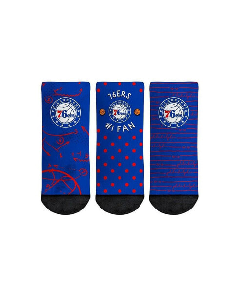 Toddler Boys and Girls Socks Philadelphia 76ers #1 Fan 3-Pack Crew Socks Set