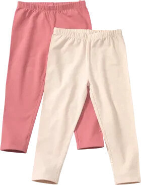 Leggings, rosa + beige, Gr. 122, 2 St