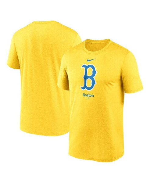 Men's Gold Boston Red Sox City Connect Logo T-shirt