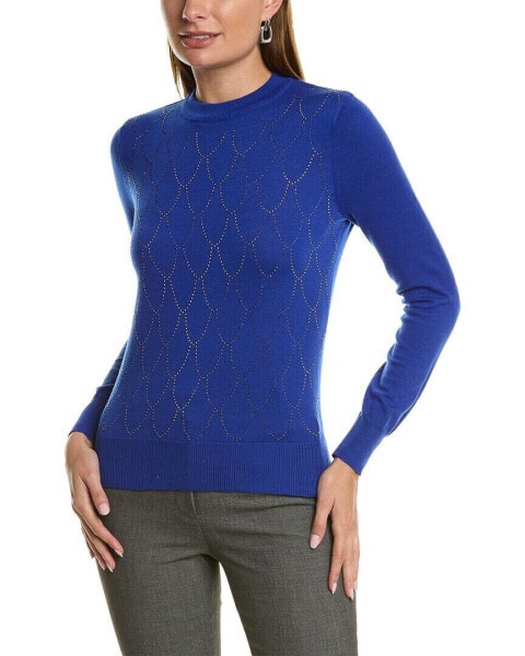 Nanette Nanette Lepore Rhinestone Sweater Women's Blue Xl