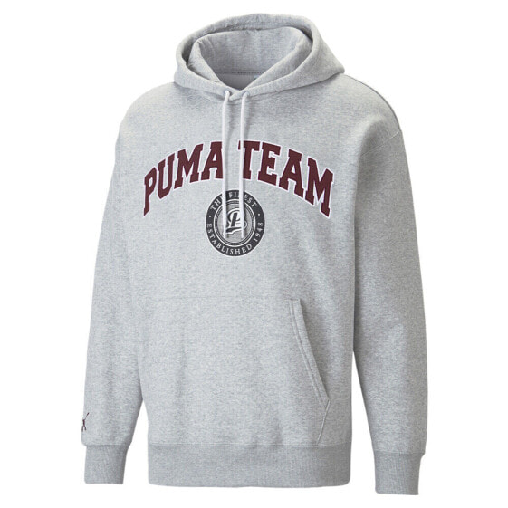 Худи мужское спортивное Puma Team Pullover серое