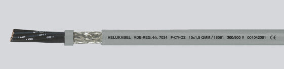Helukabel F-CY-OZ (LiY-CY) - Medium voltage cable - Grey - Polyvinyl chloride (PVC) - Cooper - 0.5 mm² - -10 - 80 °C