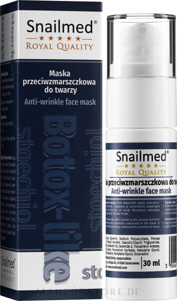 Aktive Anti-Falten-Gesichtsmaske - Snailmed Royal Quality Anti-Wrinkle Face Mask 30 ml