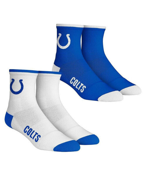Youth Boys and Girls Socks Indianapolis Colts Core Team 2-Pack Quarter Length Sock Set