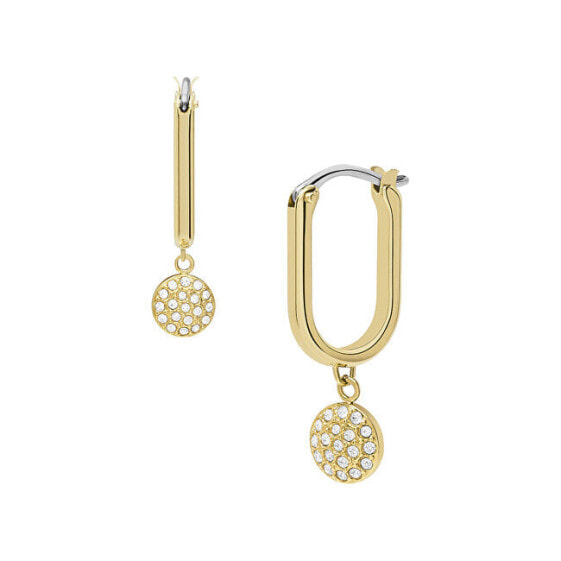 Charming gold-plated earrings with pendants JF04546710
