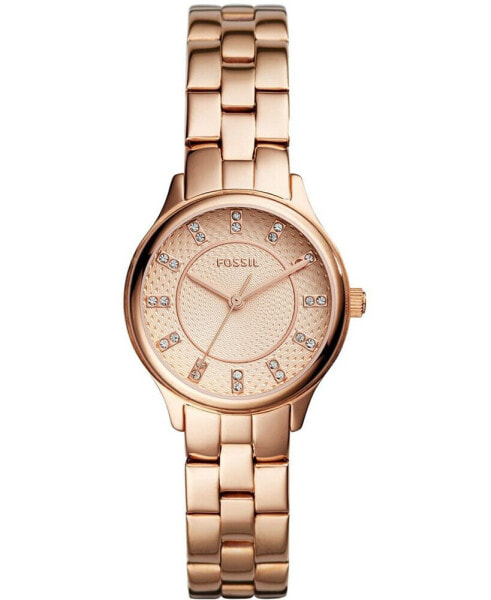 Women's Modern Sophisticate Three Hand Rose Gold Tone Stainless Steel Watch 30mm