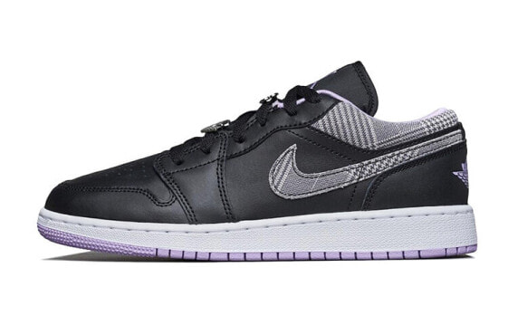 Jordan Air Jordan 1 Low SE "Houndstooth" 低帮 复古篮球鞋 GS 黑紫 / Кроссовки Jordan Air Jordan 1 Low SE "Houndstooth" GS DH0570-015