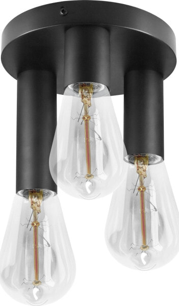 Lampa sufitowa Orno RIO SP 3, oprawa ścienno-sufitowa, E27 max. 3x60W, IP20, czarna, okrągła