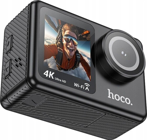 Kamera Hoco HOCO kamera sportowa z dwoma wyświetlaczami 1,3" + 2" 4K/30fps DV101 czarna