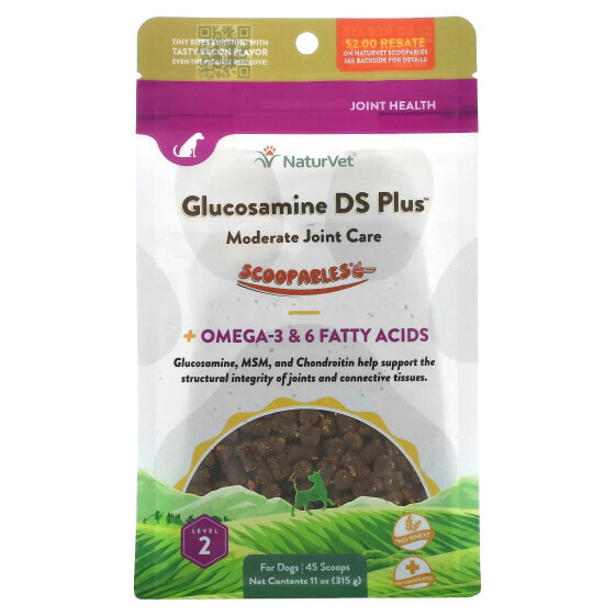 Scoopables, Glucosamine DS Plus Moderate Joint Care, For Dogs, Bacon, 11 oz (315 g)