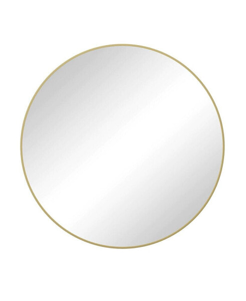 Зеркало настенное Simplie Fun круглое золотое с металлической оправой 36 дюймов