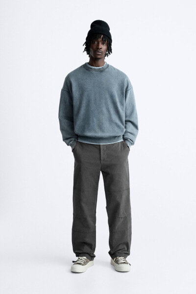 Textured ripstop trousers