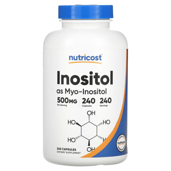 Витамины группы В Nutricost Inositol, 500 мг, 240 капсул