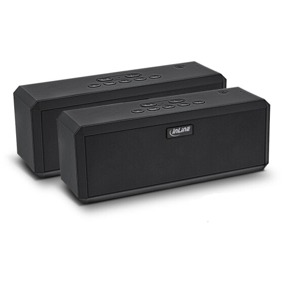 InLine WOOME 2 - TWS True Wireless Stereo Bluetooth Lautsprecher - Doppelpack schwarz