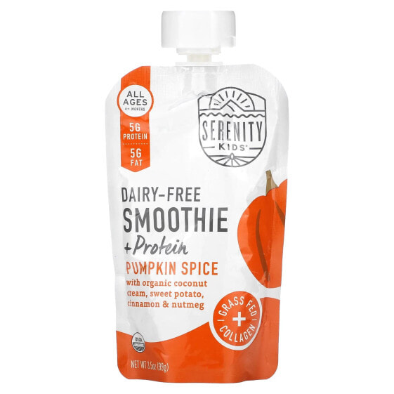 Dairy-Free Smoothie + Protein, All Ages 6+ Months, Pumpkin Spice, 3.5 oz (99 g)