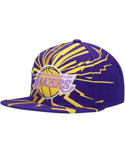 Бейсболка с пряжкой Mitchell & Ness мужская фиолетовая Los Angeles Lakers Hardwood Classics Earthquake