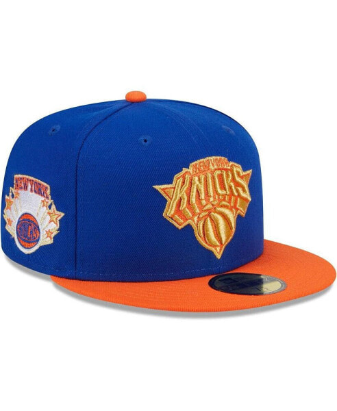 Голубая мужская бейсболка New Era New York Knicks Gold Pop Stars 59FIFTY